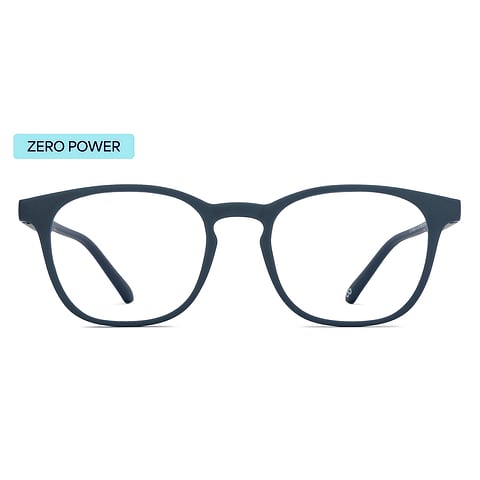 Lenskart Hustlr Screen Glasses Blue Block Zero Power Screen Glasses : Navy Full Rim Square Lenskart HUSTLR LB E14058-XW C45 right side