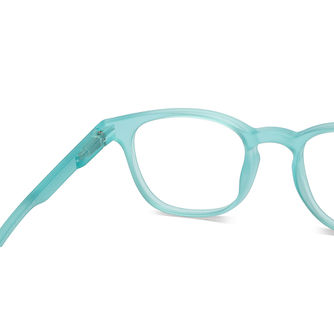 Lenskart Hustlr Screen Glasses Blue Block Zero Power Screen Glasses : Turquoise Full Rim Square Lenskart HUSTLR LB E14058-W C52 right side