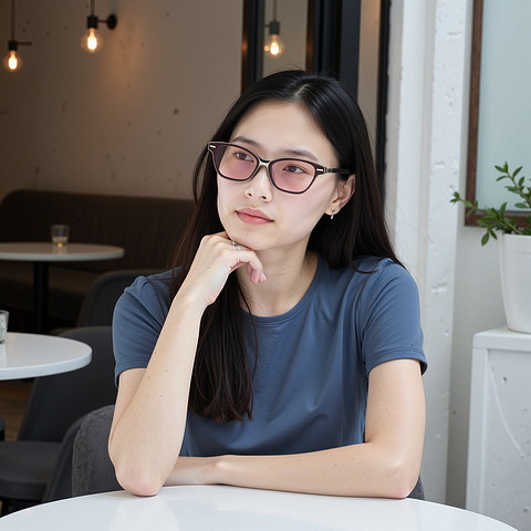 Lenskart STUDIO Pink Full Rim Cat Eye Lenskart STUDIO SG Switch LK E17674AF Accessories right side