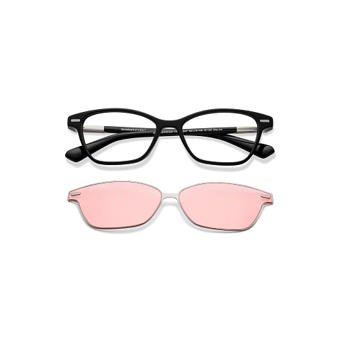 Lenskart STUDIO Pink Full Rim Cat Eye Lenskart STUDIO SG Switch LK E17674AF Accessories left side