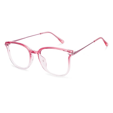 Lenskart Air Pink Transparent Full Rim Cat Eye right side