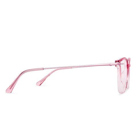 Lenskart Air Pink Transparent Full Rim Cat Eye left side