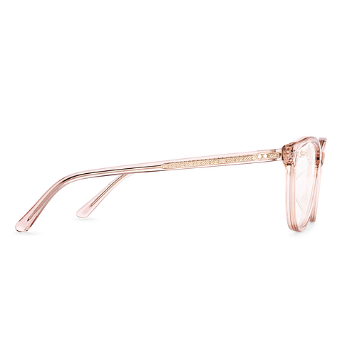 Lenskart Pink Transparent Full Rim Cat Eye left side