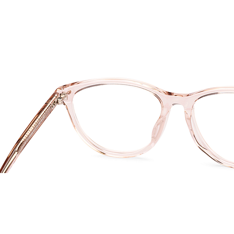 Lenskart Pink Transparent Full Rim Cat Eye right side