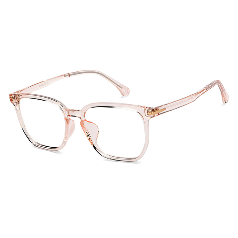 Lenskart Air Pink Transparent Full Rim Square left side