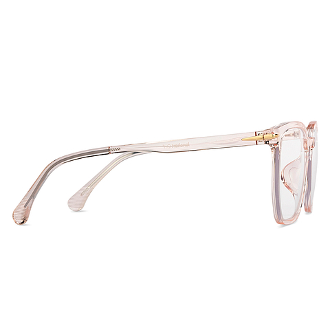 Lenskart Air Pink Transparent Full Rim Square left side