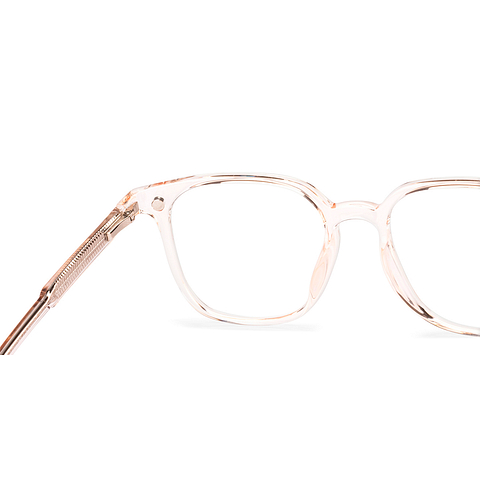Lenskart Air Pink Transparent Full Rim Square left side
