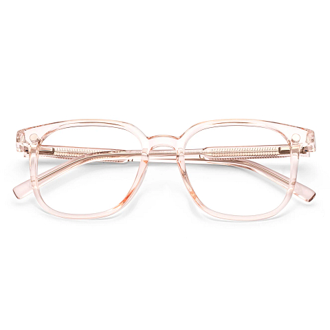Lenskart Air Pink Transparent Full Rim Square right side