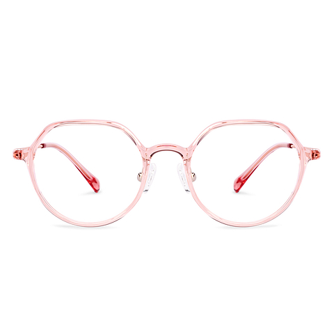 Lenskart Pink Transparent Full Rim Round right side