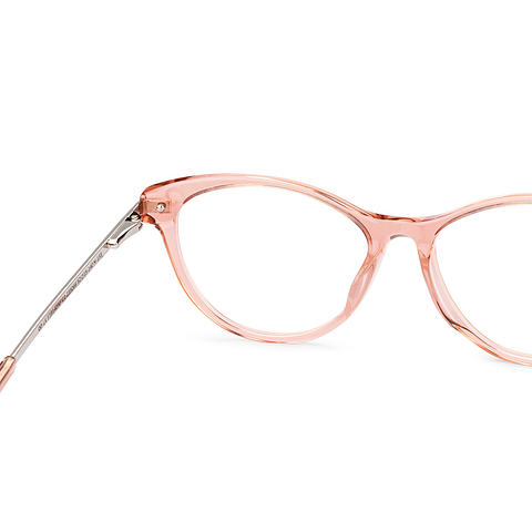 Lenskart Pink Transparent Full Rim Cat Eye right side