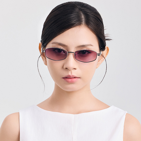Lenskart STUDIO Silver Full Rim Geometric left side