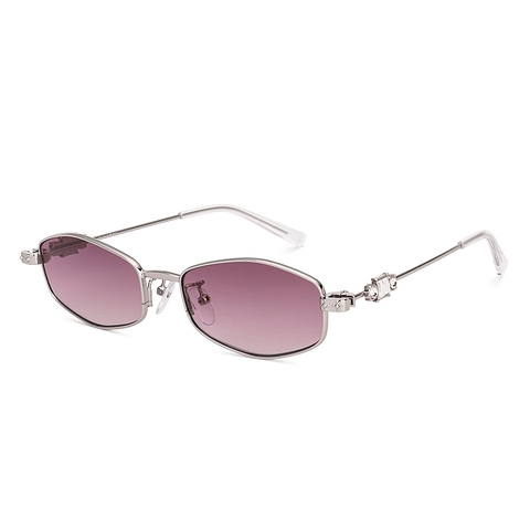 Lenskart STUDIO Silver Full Rim Geometric left side