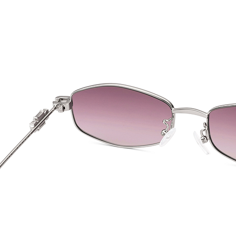 Lenskart STUDIO Silver Full Rim Geometric left side