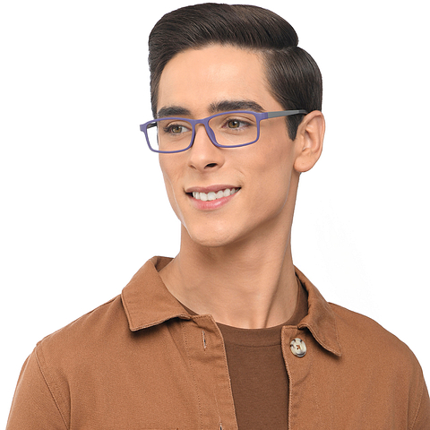 Lenskart Air Online Purple Full Rim Rectangle left side