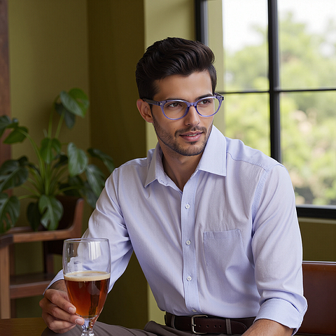 Buy Purple Transparent Full Rim Cat Eye Lenskart Air