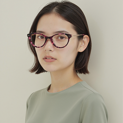 Lenskart Red Tortoise Full Rim Cat Eye right side