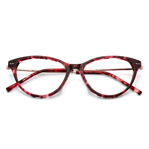 Lenskart Red Tortoise Full Rim Cat Eye left side