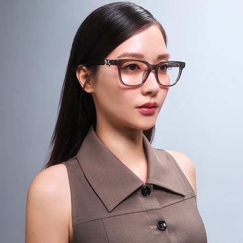 Lenskart Transparent Grey Full Rim Square left side