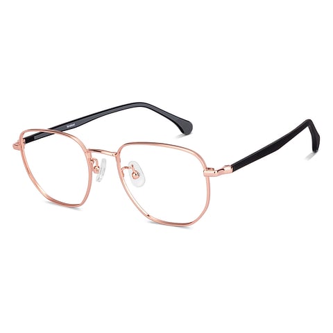 Lenskart Rose Gold Full Rim Geometric right side