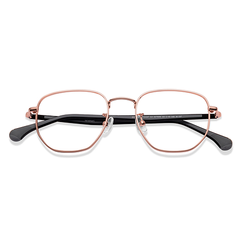 Lenskart Rose Gold Full Rim Geometric left side