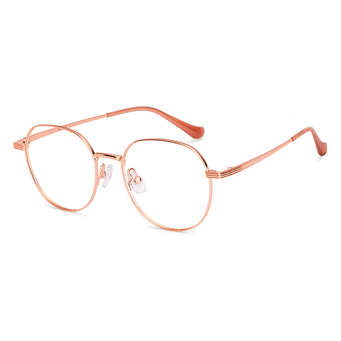 Lenskart Rose Gold Full Rim Round left side
