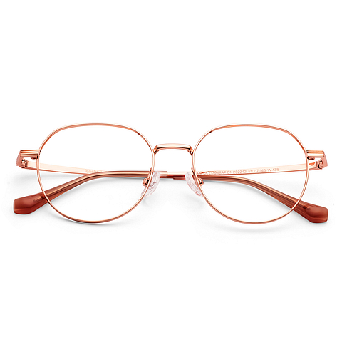 Lenskart Rose Gold Full Rim Round left side