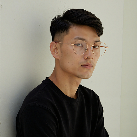 Lenskart Rose Gold Full Rim Round right side