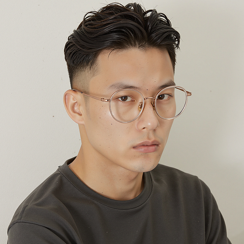 Lenskart Rose Gold Full Rim Round right side