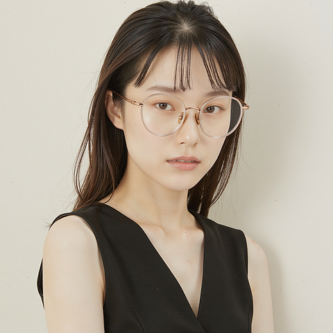 Lenskart Rose Gold Full Rim Round right side