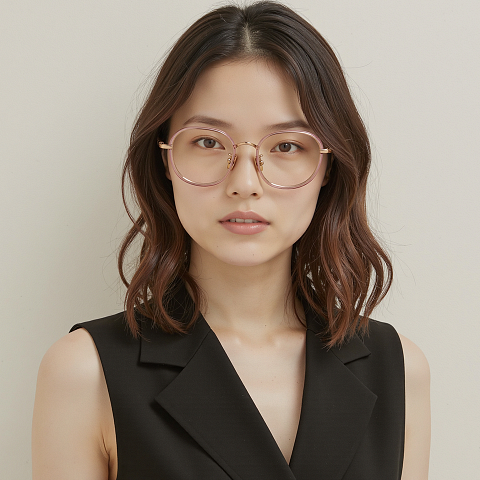 Lenskart Rose Gold Full Rim Square right side