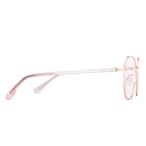 Lenskart Rose Gold Full Rim Geometric left side