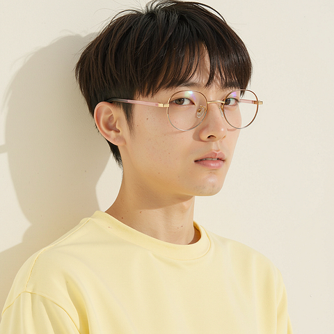 Lenskart Rose Gold Full Rim Round right side
