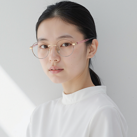 Lenskart Rose Gold Full Rim Round right side