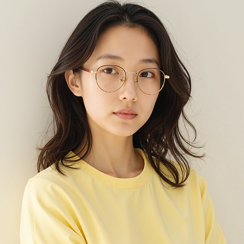 Lenskart Rose Gold Full Rim Round right side