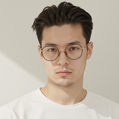 Lenskart Brown Full Rim Round left side