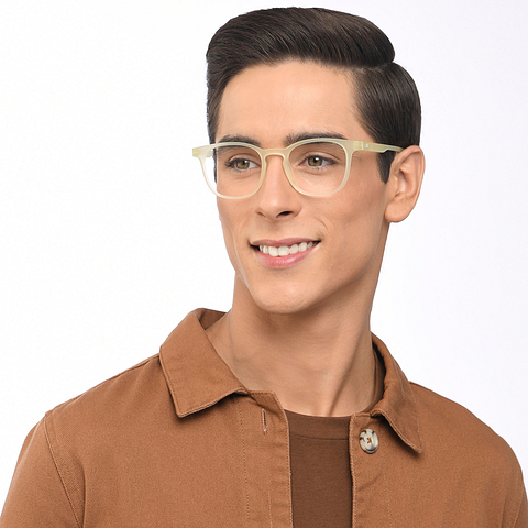 Lenskart Hustlr Sand Dune Full Rim Square left side