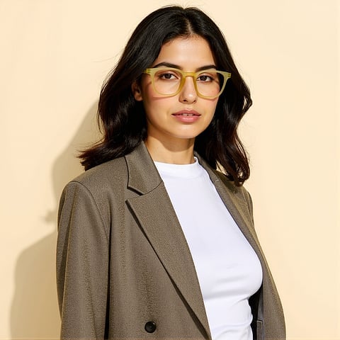 Lenskart Hustlr Sand Dune Full Rim Square right side