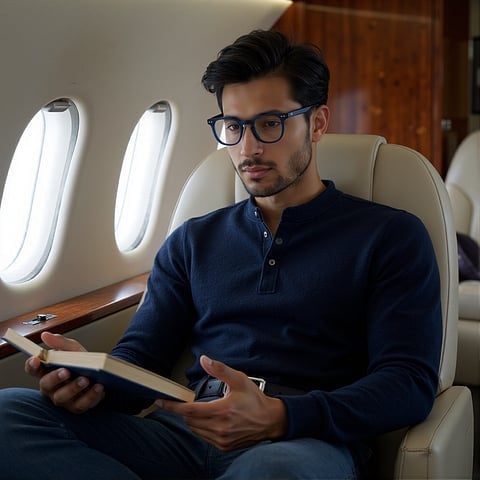 Lenskart Hustlr READERS Sapphire-Ace Full Rim Square left side
