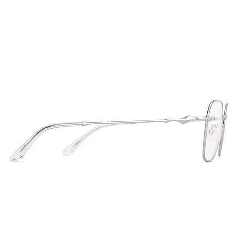 Lenskart Silver Full Rim Geometric left side
