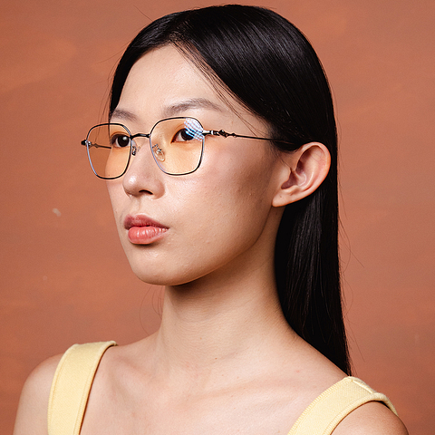 Lenskart Silver Full Rim Geometric right side