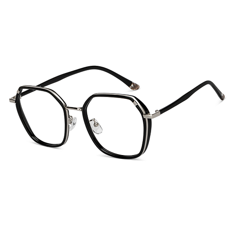 Lenskart Silver Full Rim Hexagonal left side