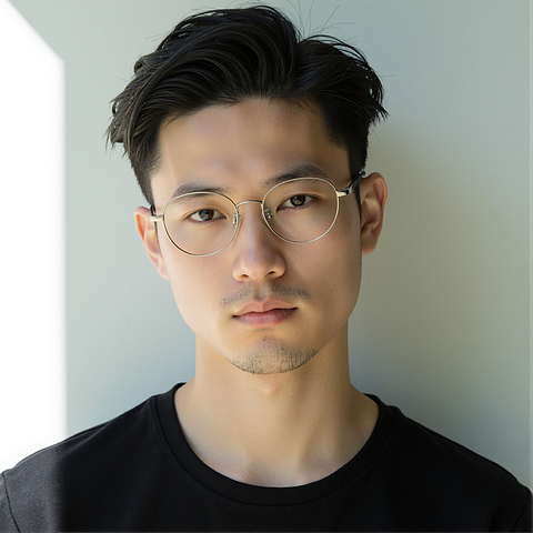 Lenskart Silver Full Rim Round left side