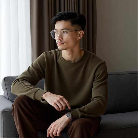 Lenskart Silver Full Rim Round left side