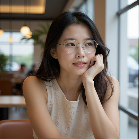 Lenskart Silver Full Rim Round right side