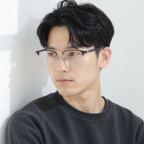 Lenskart Silver Full Rim Square right side