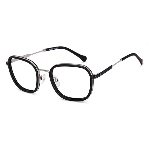 Buy Silver Black Full Rim Square Lenskart STUDIO SLEEK STEEL LK