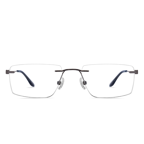Lenskart Air Silver Rimless Rectangle right side