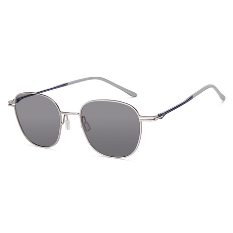 Lenskart STUDIO Silver Full Rim Geometric right side