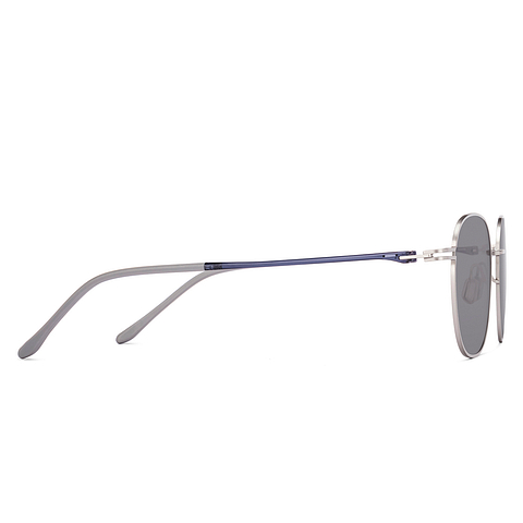 Lenskart STUDIO Silver Full Rim Geometric left side