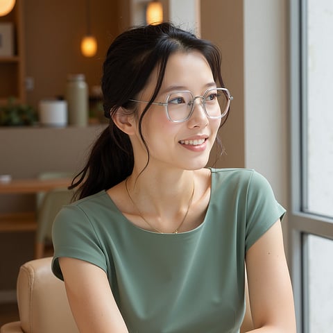 Lenskart Air Silver Full Rim Geometric right side